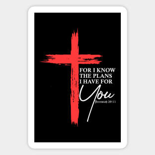 Jeremiah 29:11 Christian Religious Bible Verse Gifts Cross Magnet